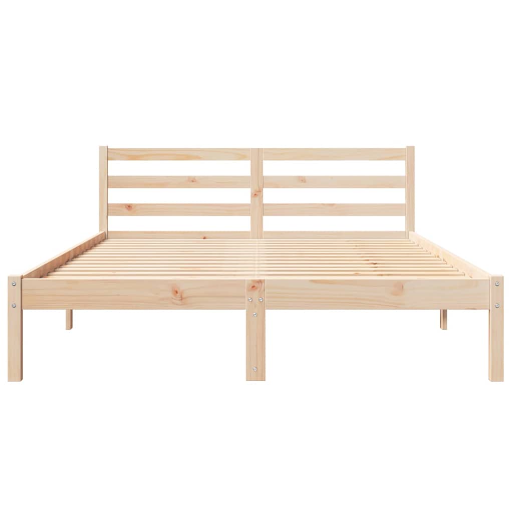 Bedframe Bruin 225,5 x 145,5 x 69,5 cm Massief Vurenhout