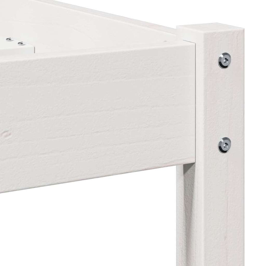 Bedframe Wit 225,5 x 145,5 x 69,5 cm Massief Vurenhout