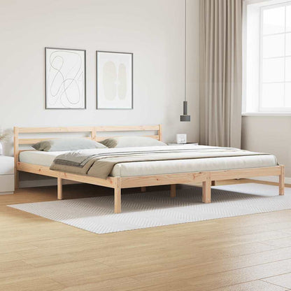 Bedframe Bruin 225,5 x 205,5 x 69,5 cm Massief Vurenhout