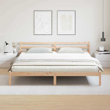 Bedframe Bruin 225,5 x 205,5 x 69,5 cm Massief Vurenhout