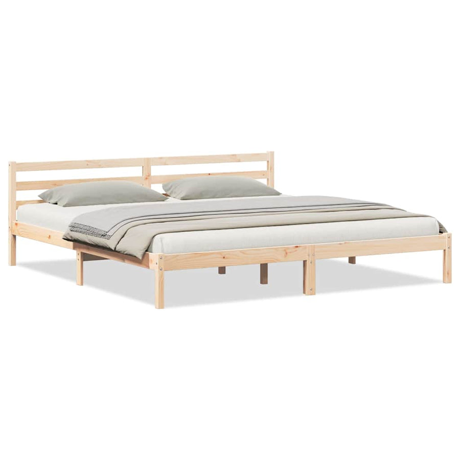 Bedframe Bruin 225,5 x 205,5 x 69,5 cm Massief Vurenhout