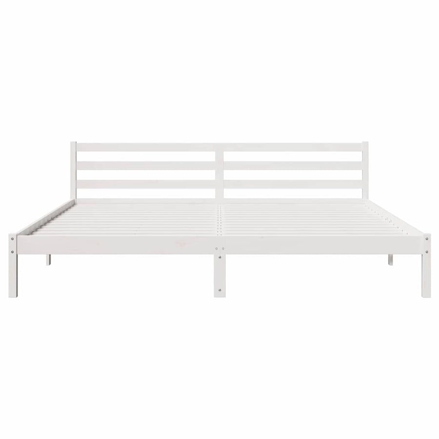 Bedframe Wit 225,5 x 205,5 x 69,5 cm Massief Vurenhout