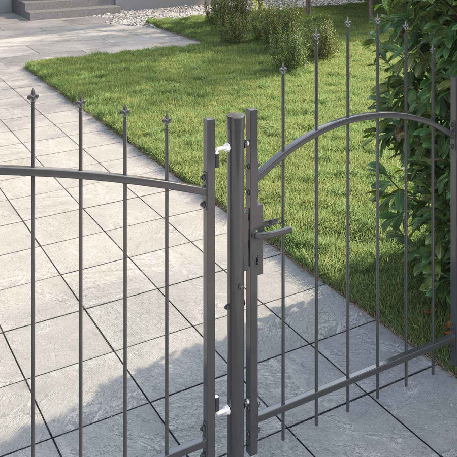 Tuinpoort met slot Woerden Grijs 150 x 500 cm Staal