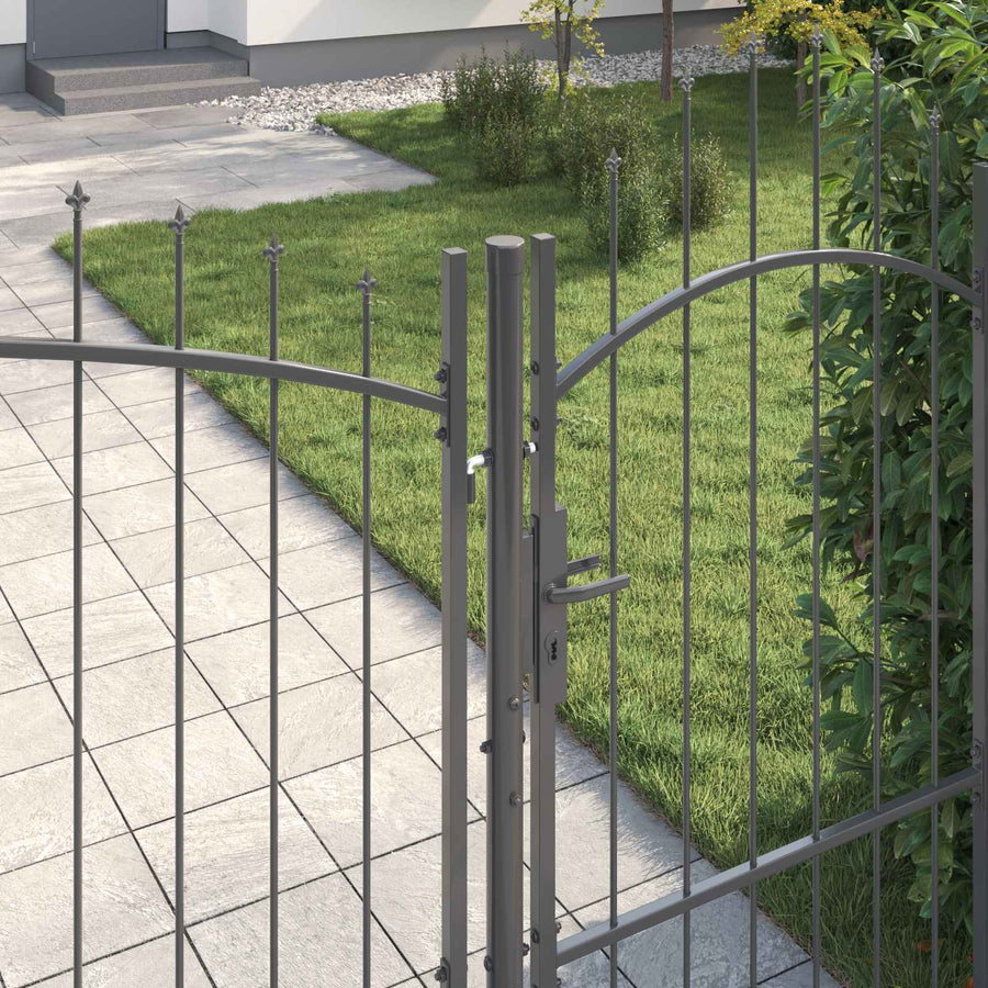 Tuinpoort met slot Woerden Grijs 175 x 500 cm Staal