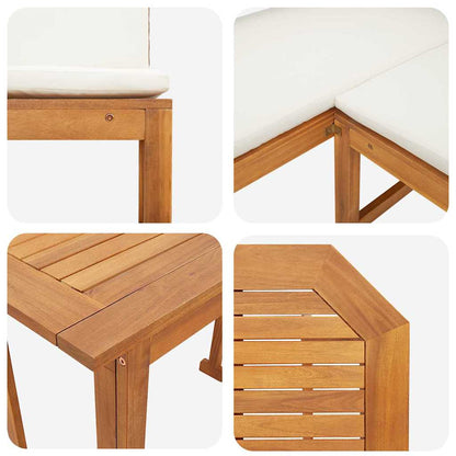Tuinbankset 4 pcs Bruin Massief Acaciahout