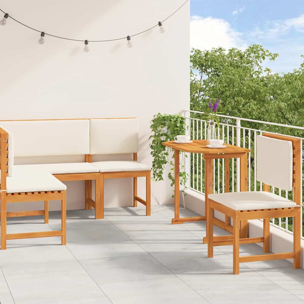 Tuinbankset 4 pcs Bruin Massief Acaciahout