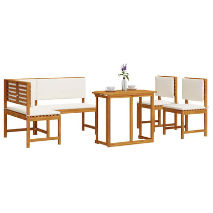 Tuinbankset 4 pcs Bruin Massief Acaciahout