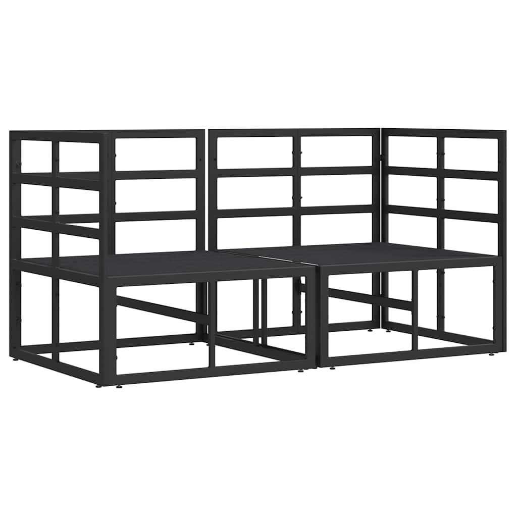Buitenmeubelsets met kussen met kussen 2 pcs Zwart en Anthraciet
