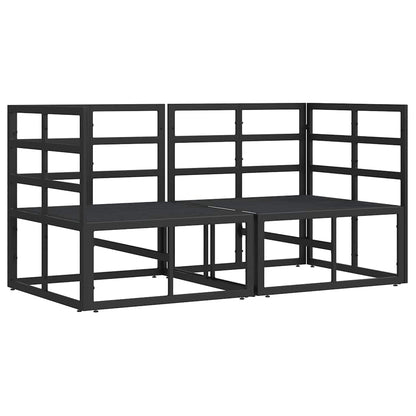 Buitenmeubelsets met kussen met kussen 2 pcs Zwart en Anthraciet