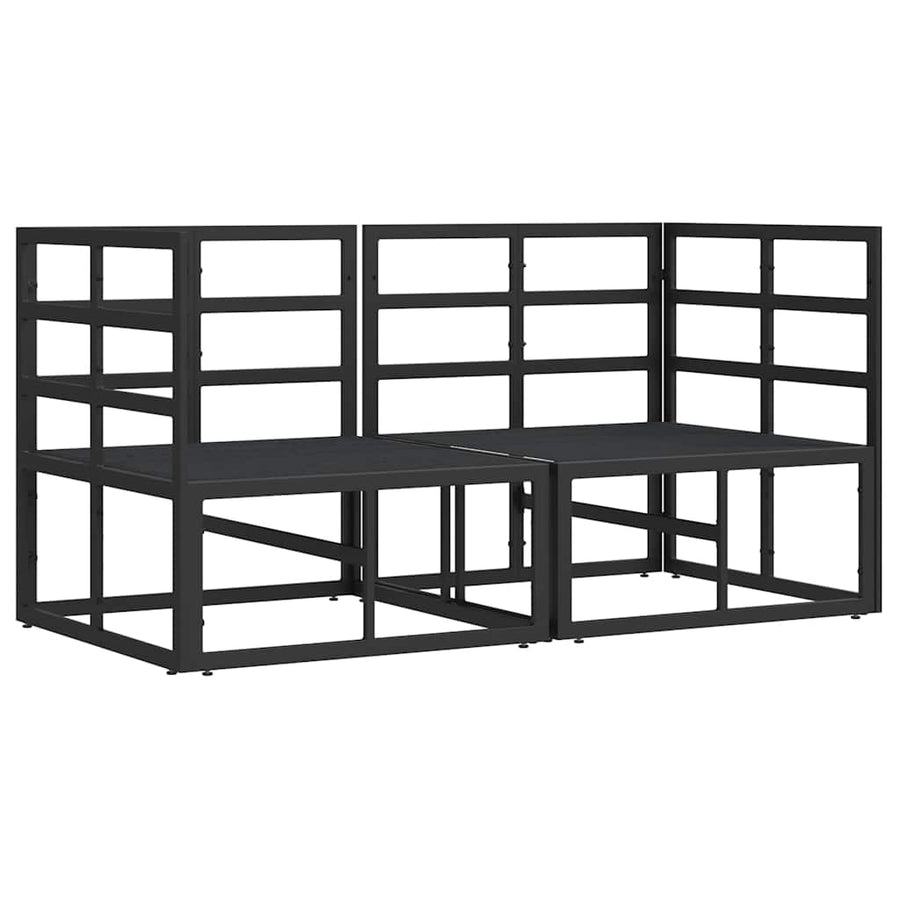 Buitenmeubelsets met kussen met kussen 2 pcs Zwart en Anthraciet