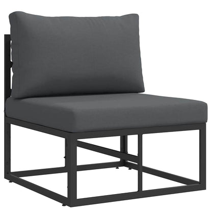 Buitenmeubelsets met kussen met kussen 3 pcs Zwart en Anthraciet