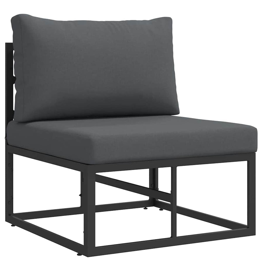 Buitenmeubelsets met kussen met kussen 3 pcs Zwart en Anthraciet