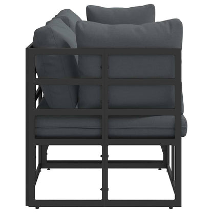 Buitenmeubelsets met kussen met kussen 3 pcs Zwart en Anthraciet