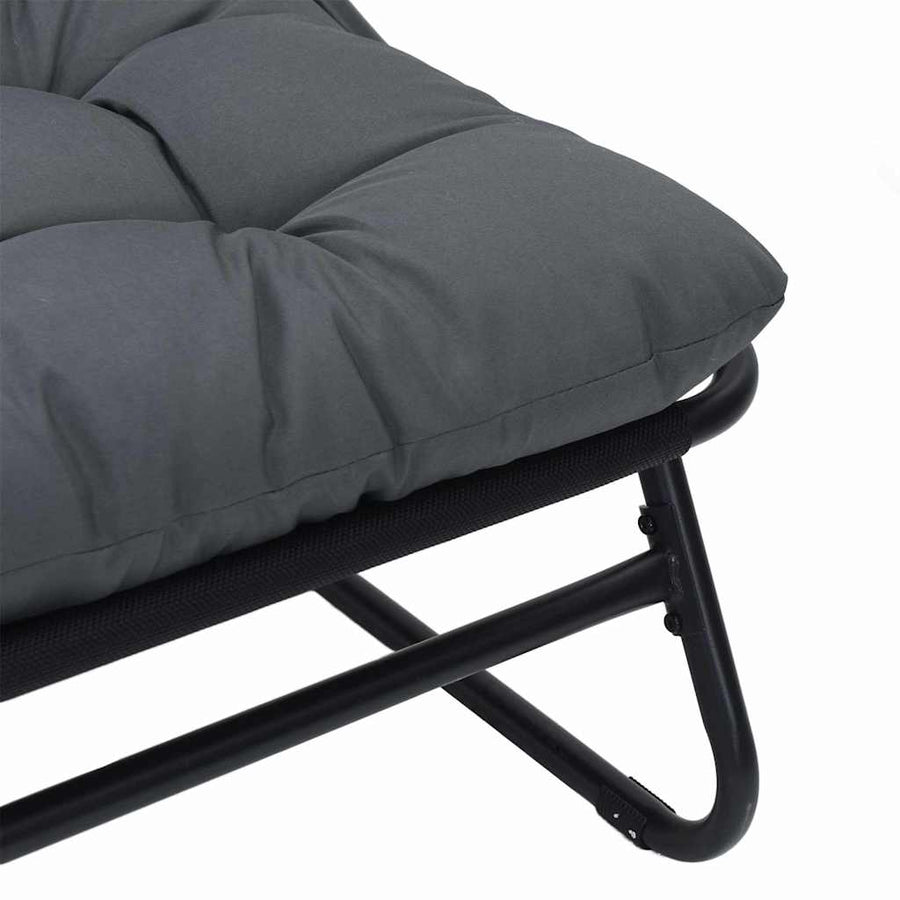 Tuinmeubelen 2 pcs Zwart 60,5 x 81 x 71 cm Gepoedercoat staal