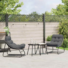 Tuinstoelen 2 stuks 60,5x81x71 cm gepoedercoat staal zwart