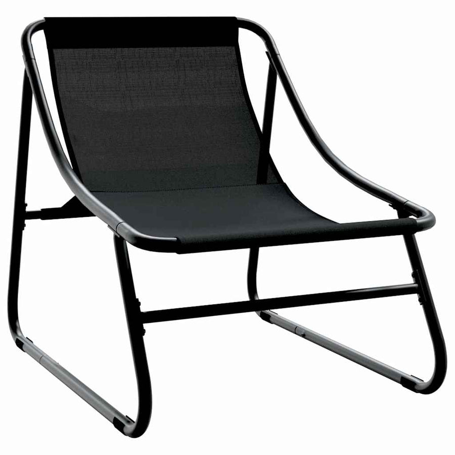Tuinmeubelen 2 pcs Zwart 60,5 x 81 x 71 cm Gepoedercoat staal