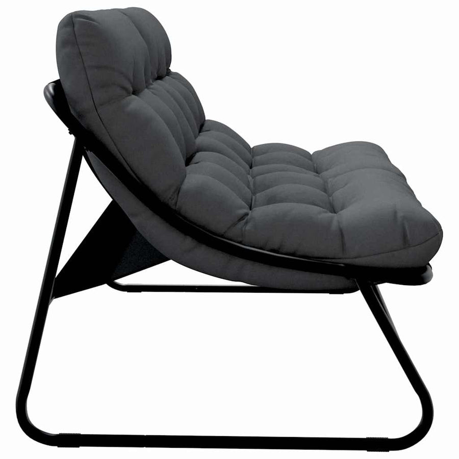 Tuinmeubelen met kussen Zwart 110 x 80 x 71 cm Metaal