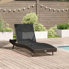 Ligstoel poly rattan 197x70x82 cm verstelbaar bruin