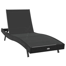 Ligstoel 197 X 70 X 82 Cm Poly Rattan Zwart