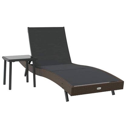 Ligstoel met kussen -persoon 2 pcs Bruin 40 x 40 x 40.5 cm Poly riet