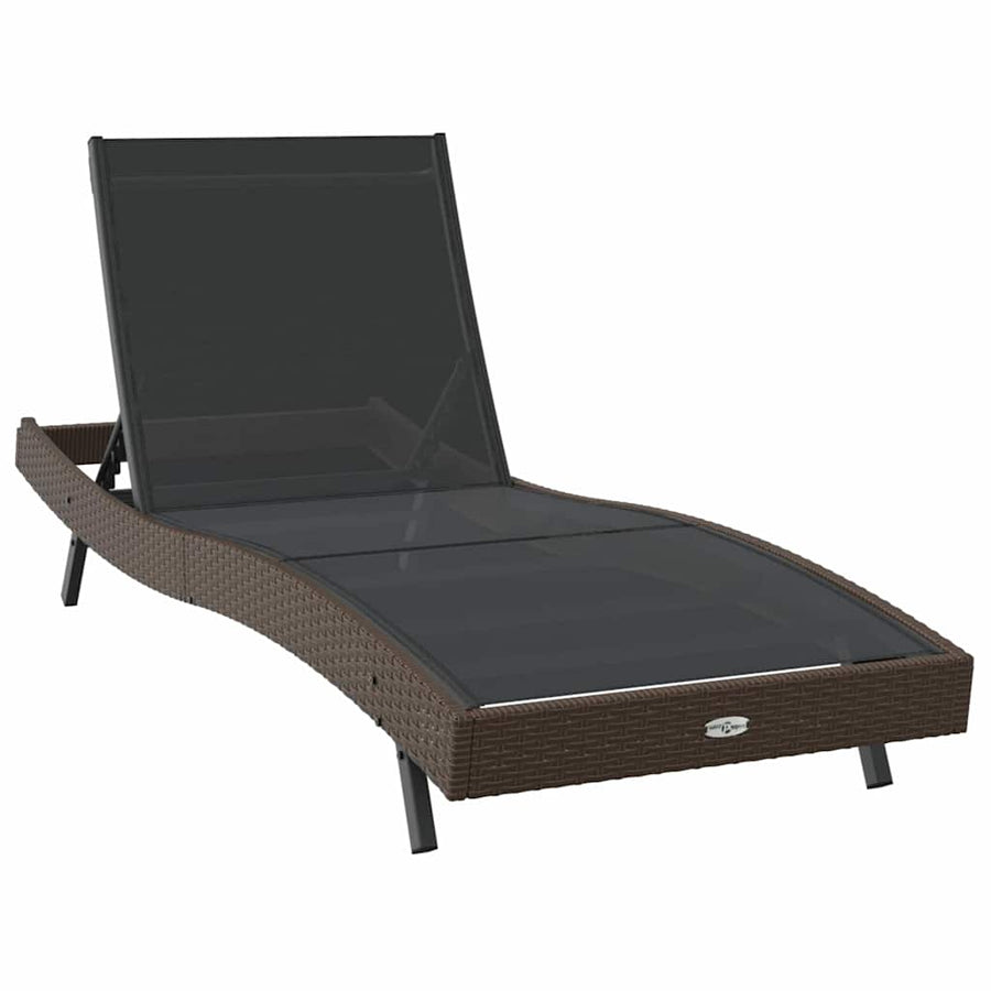 Ligstoel met kussen -persoon 2 pcs Bruin 40 x 40 x 40.5 cm Poly riet