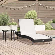 Ligstoel met kussen -persoon 2 pcs Zwart 40 x 40 x 40.5 cm Poly riet