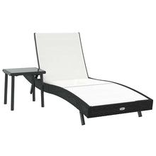 Ligstoel met kussen -persoon 2 pcs Zwart 40 x 40 x 40.5 cm Poly riet