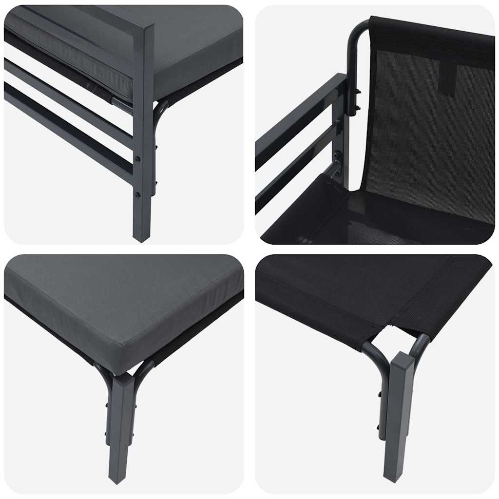 Buitenmeubelsets met kussen met kussen 2 pcs Antraciet