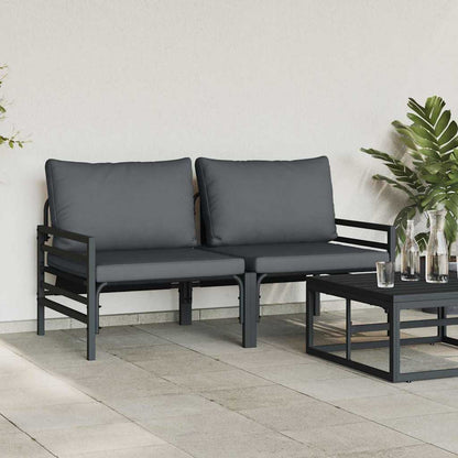 Buitenmeubelsets met kussen met kussen 2 pcs Antraciet