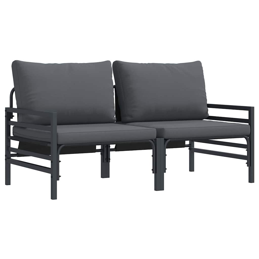 Buitenmeubelsets met kussen met kussen 2 pcs Antraciet