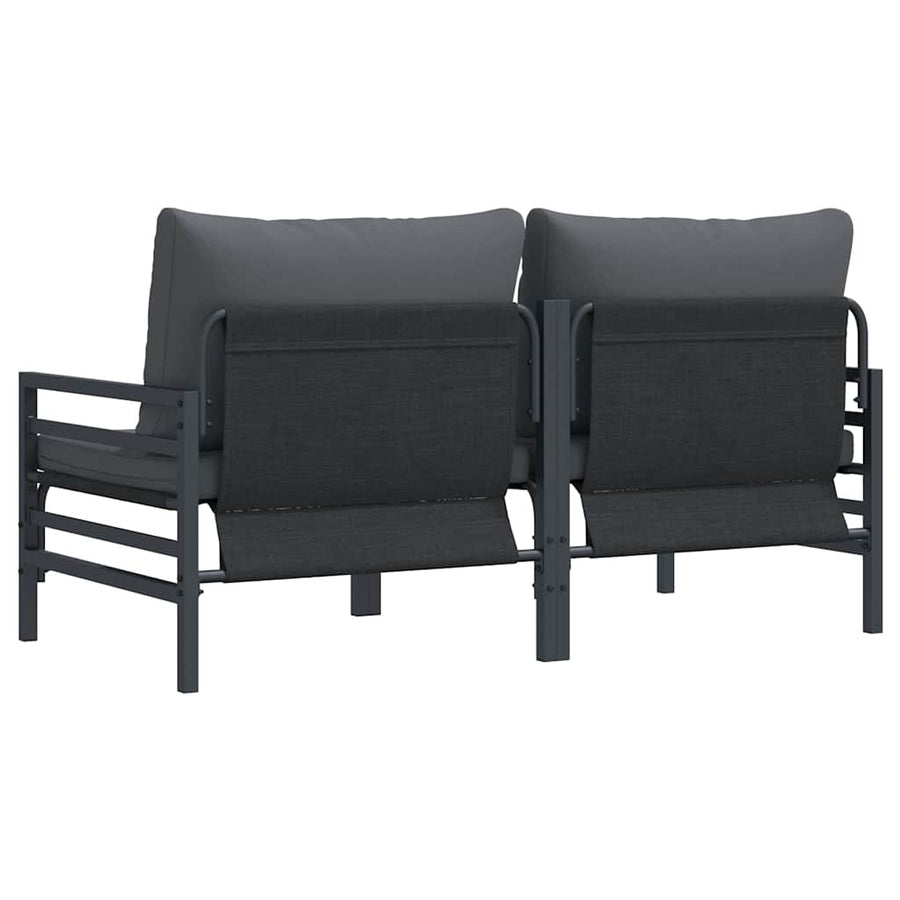 Buitenmeubelsets met kussen met kussen 2 pcs Antraciet