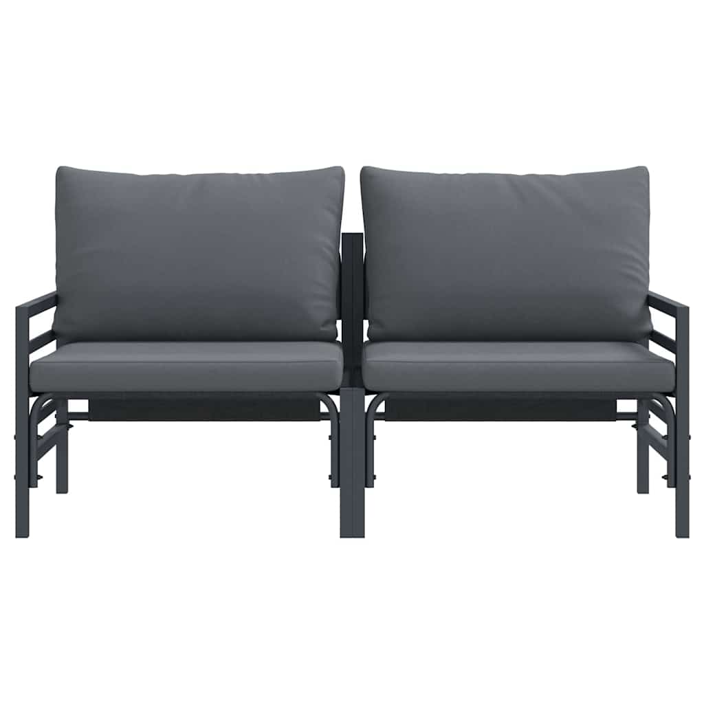 Buitenmeubelsets met kussen met kussen 2 pcs Antraciet