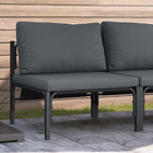 Outdoor furniture with cushion Anthracite 80 x 80 x 71 cm Steel