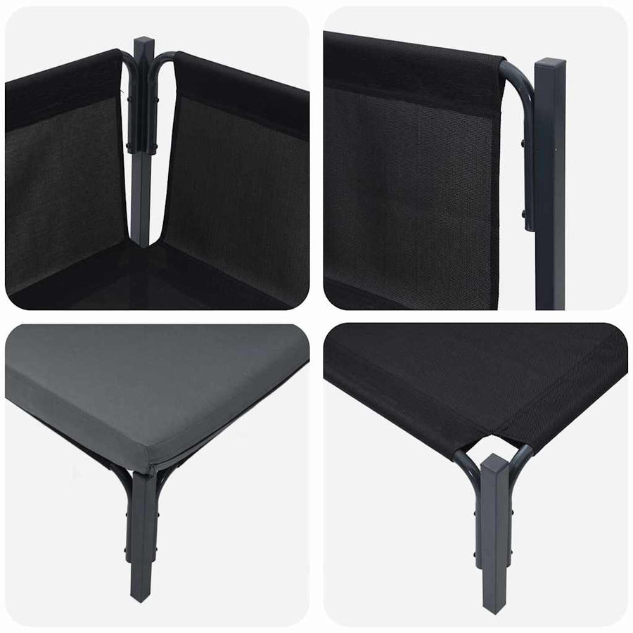 Buitenmeubelsets met kussen met kussen 2 pcs Antraciet