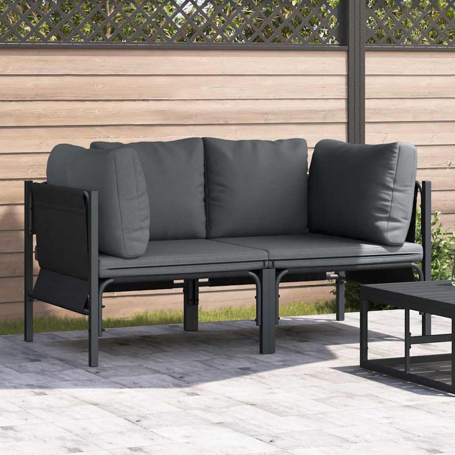 Buitenmeubelsets met kussen met kussen 2 pcs Antraciet