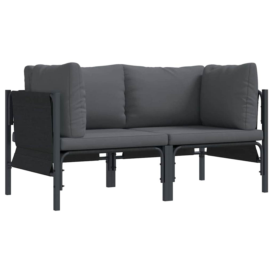 Buitenmeubelsets met kussen met kussen 2 pcs Antraciet