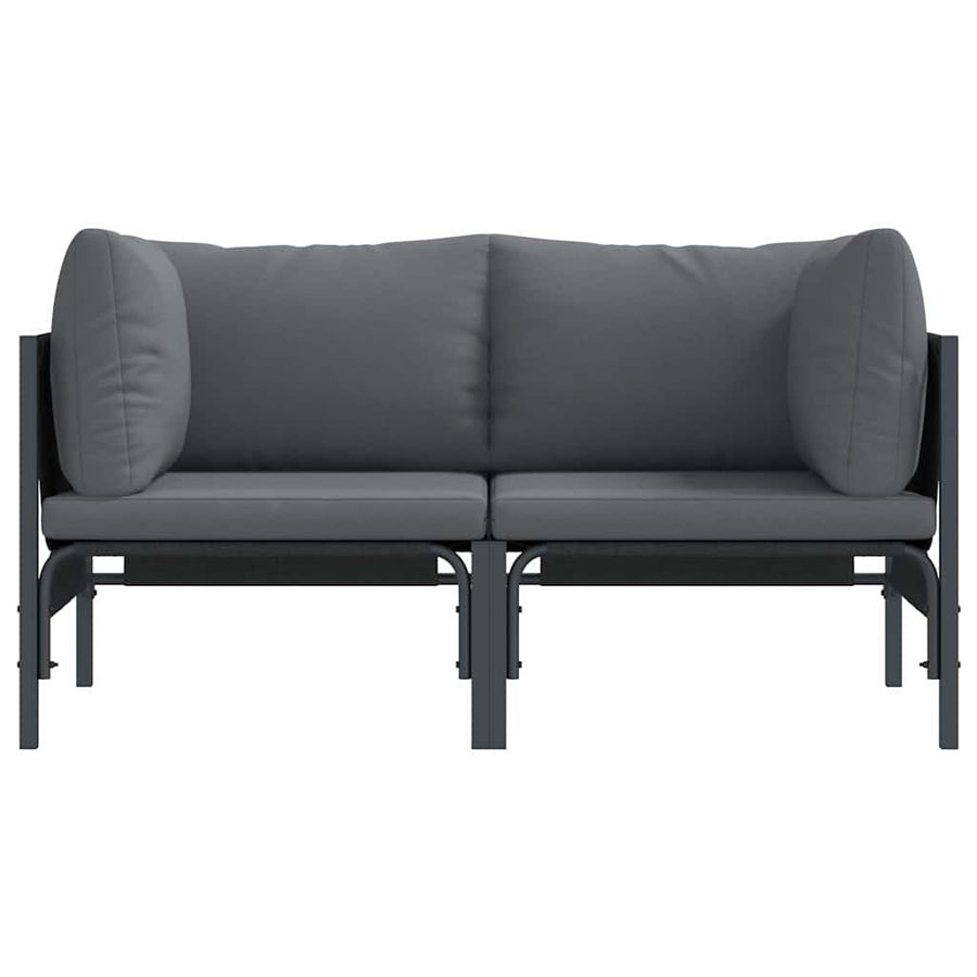 Buitenmeubelsets met kussen met kussen 2 pcs Antraciet