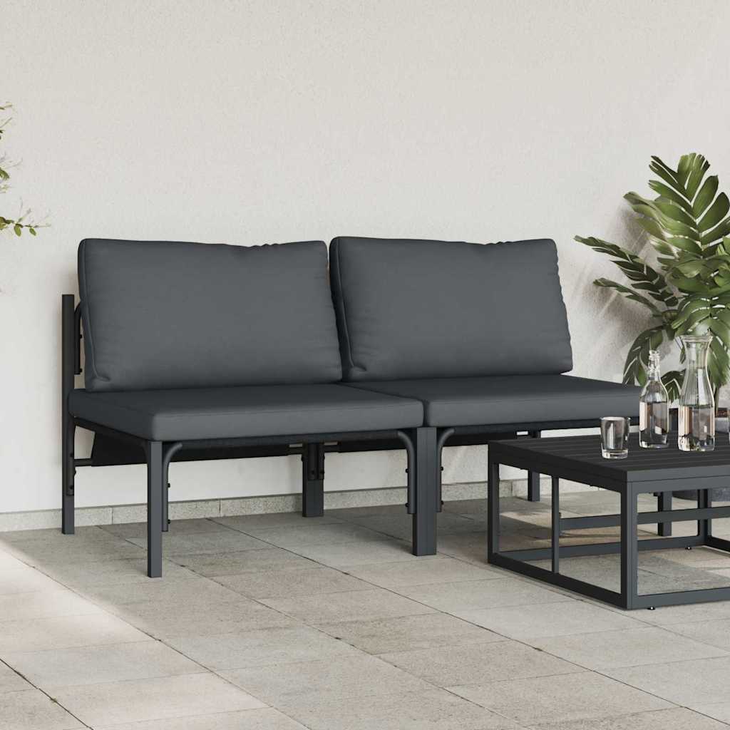 Buitenmeubelsets met kussen met kussen 2 pcs Antraciet