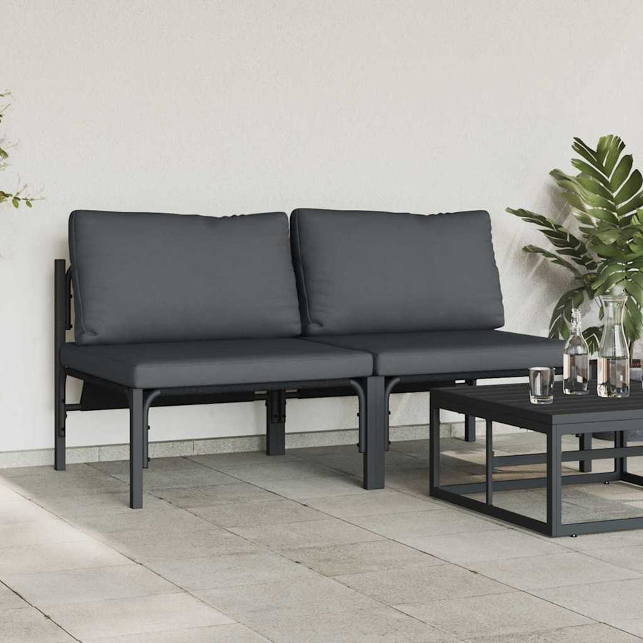 Buitenmeubelsets met kussen met kussen 2 pcs Antraciet
