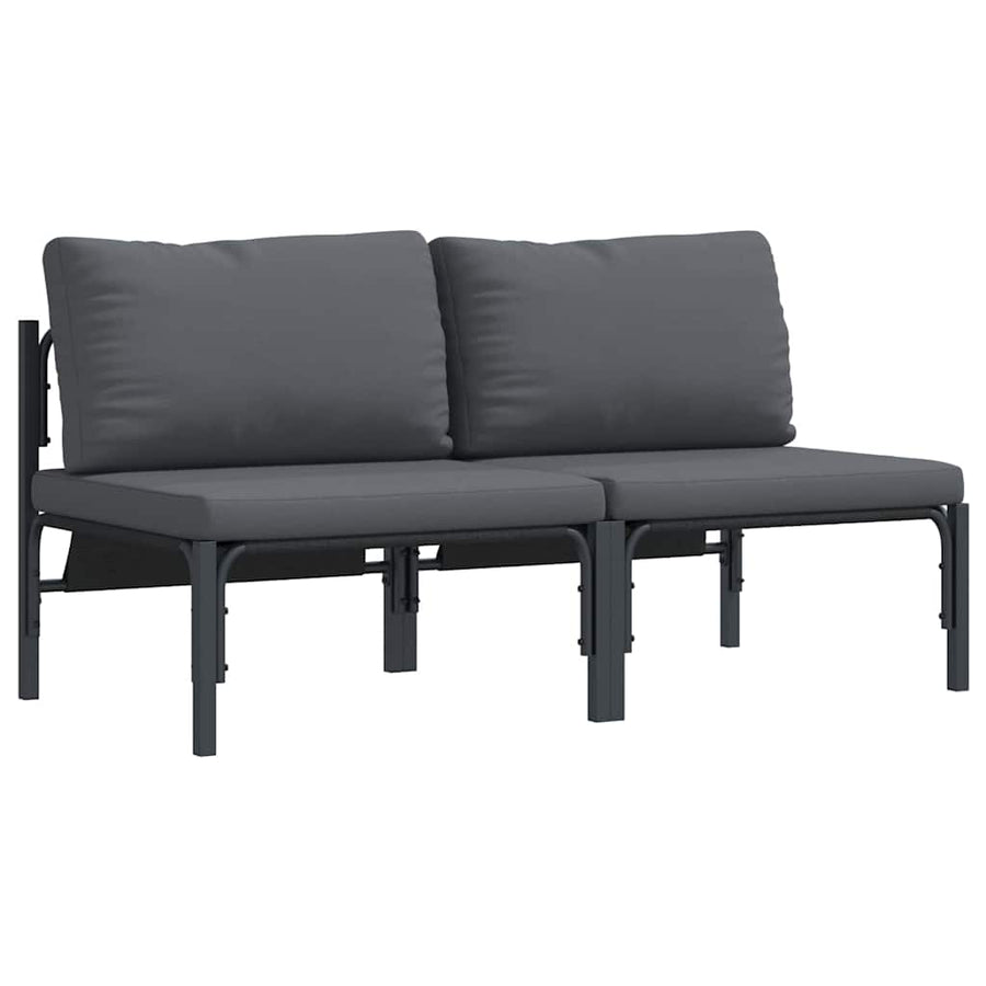 Buitenmeubelsets met kussen met kussen 2 pcs Antraciet