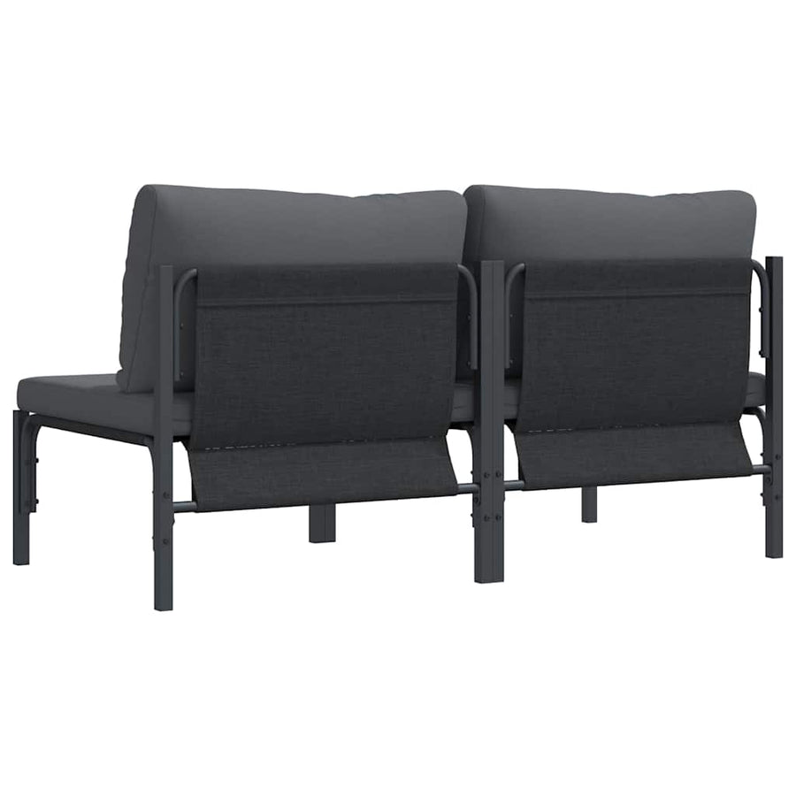 Buitenmeubelsets met kussen met kussen 2 pcs Antraciet
