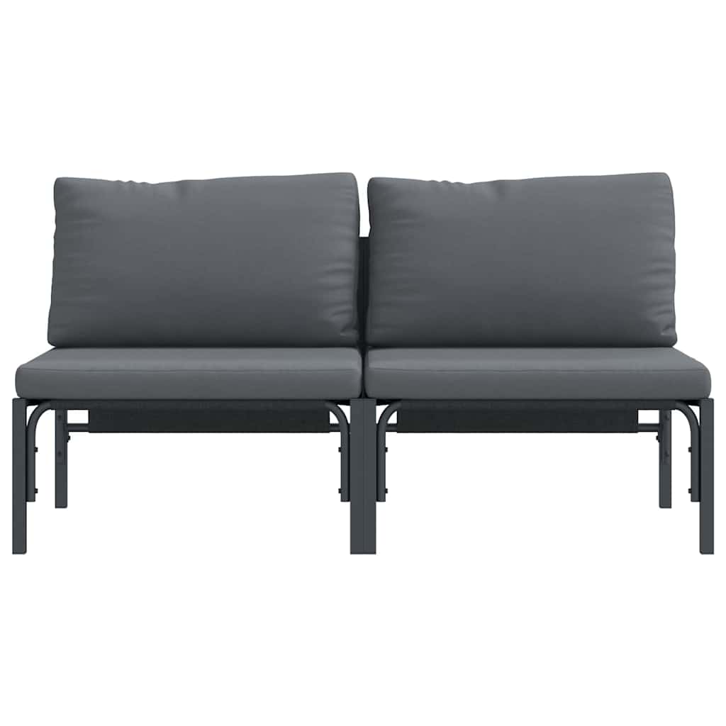 Buitenmeubelsets met kussen met kussen 2 pcs Antraciet