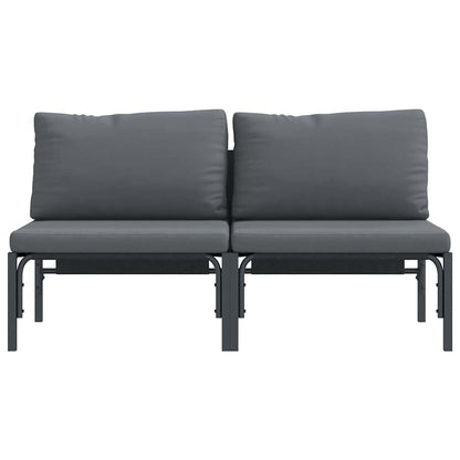 Buitenmeubelsets met kussen met kussen 2 pcs Antraciet
