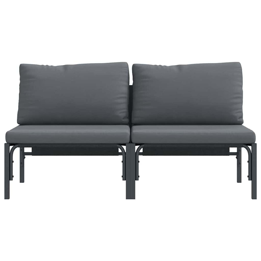 Buitenmeubelsets met kussen met kussen 2 pcs Antraciet