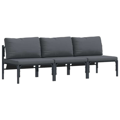 Buitenmeubelsets met kussen met kussen 3 pcs Antraciet