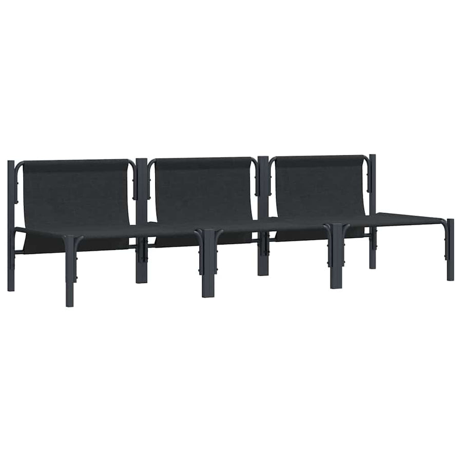 Buitenmeubelsets met kussen met kussen 3 pcs Antraciet