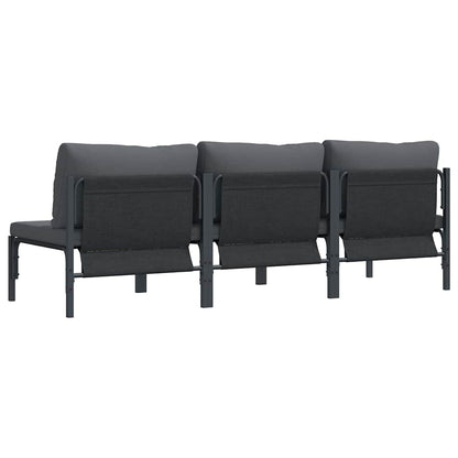 Buitenmeubelsets met kussen met kussen 3 pcs Antraciet
