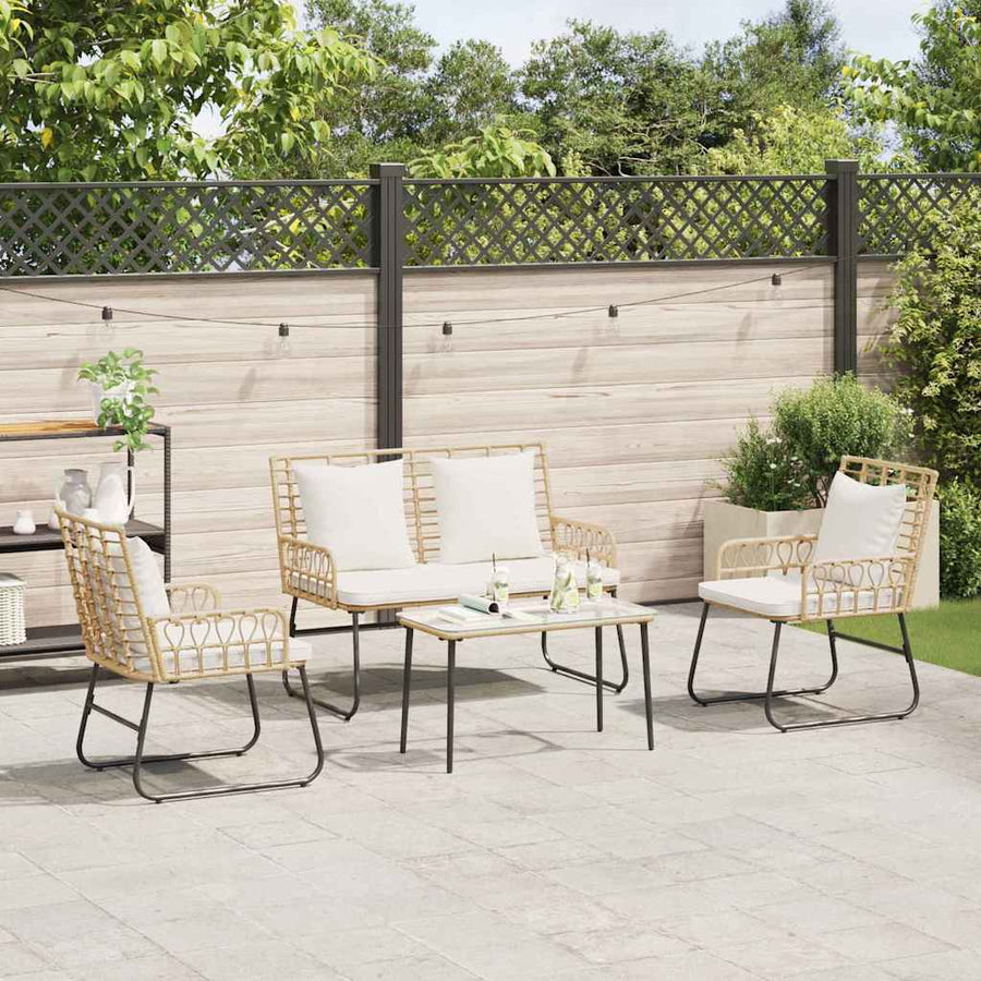 Tuin Eetset met kussen 3 pcs Zwart, Antraciet 113 x 69 x 83 cm