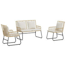 Tuin Eetset met kussen 3 pcs Zwart, Antraciet 113 x 69 x 83 cm