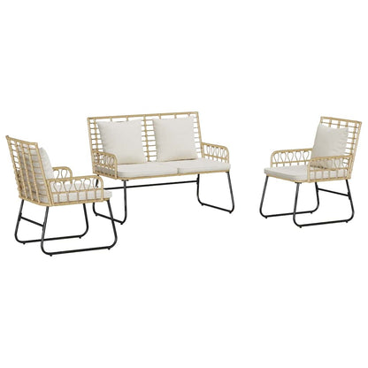 Tuin Eetset met kussen 3 pcs Zwart, Antraciet 113 x 69 x 83 cm